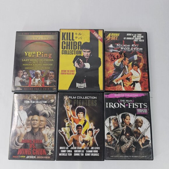Kung Fu Action DVD Lot Jet Li Sonny Chiba Bruce Lee Gordon Liu 10 Movie Set - Picture 1 of 10